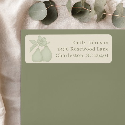 Étiquette Mariage Parfait Poire | Adresse Sage Verte