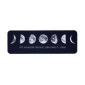 Étiquette Mariage Phases de ciel étoilé céleste (Devant)