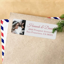 Mariage photo Gold Rose personnalisé Adresse de re