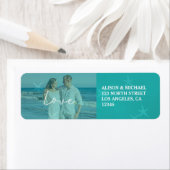 Étiquette Mariage plage aqua amour script photo sous l'eau (En situation)