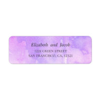 Mariage pourpre aquarelle. Adresse simple du lavan