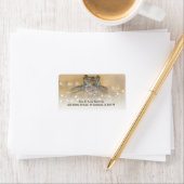 Étiquette Mariage Princess Diamond Ring et White Pearl (En situation)