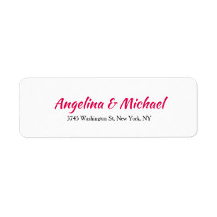 Étiquette Mariage Professional Creative Script Blanc Moderne