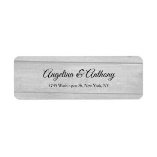 Étiquette Mariage Professional Script créatif Bois élégant
