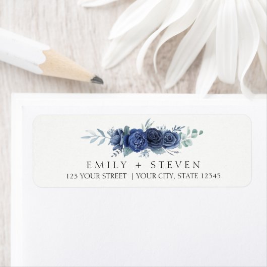 étiquette mariage rose bleu (En situation)