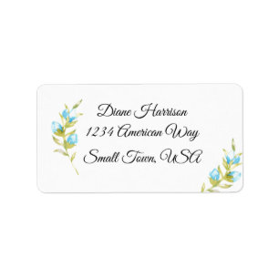 Étiquette Mariage Rose bleu