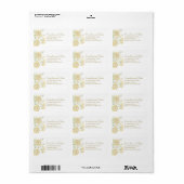 Étiquette Mariage Rose Jaune (Feuille entière)