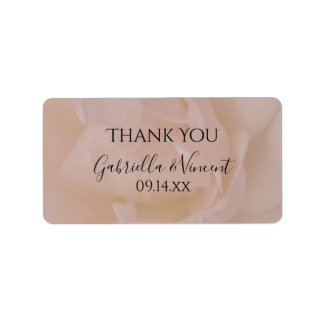 Étiquette Mariage rose pâle rose rose rose Fleur M