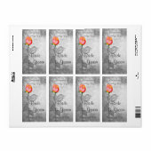 Étiquette Mariage Rose vintage pour la paix (Feuille entière)