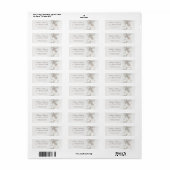 Étiquette Mariage Roses Fleurs 3D Blanches (Feuille entière)
