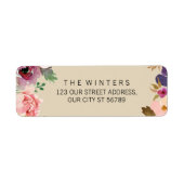 Étiquette Mariage Rustique Boho Watercolor (Devant)