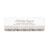 Étiquette Mariage rustique Burlap et Lace (Devant)