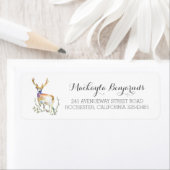 Étiquette mariage rustique cerf (En situation)