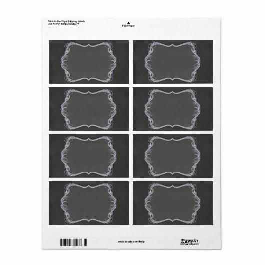 Étiquette Mariage rustique de la feuille typographique (Feuille entière)