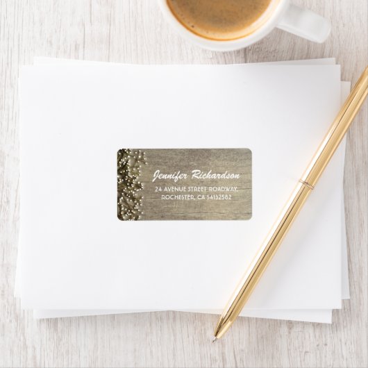 Étiquette mariage rustique du souffle du bébé (En situation)