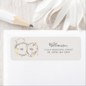 Étiquette Mariage rustique M. et Mme. (En situation)