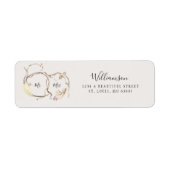 Étiquette Mariage rustique M. et Mme. (Devant)