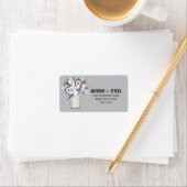 Étiquette Mariage rustique Mason Jar et Floral (En situation)