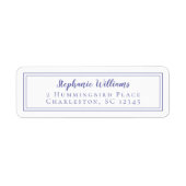 Étiquette Mariage simple RSVP Periwinkle Blue Chic (Devant)