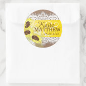 Étiquette Mariage Sunflower Lace Burlap (Sac)