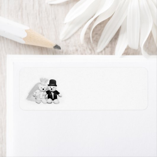 Étiquette Mariage Teddy Bear (En situation)