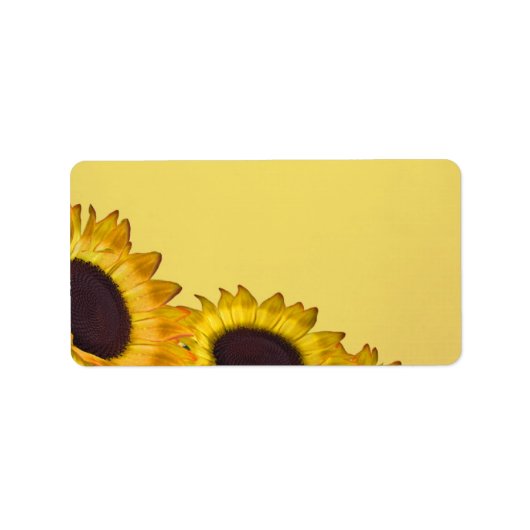 Étiquette Mariage tournesol (Devant)