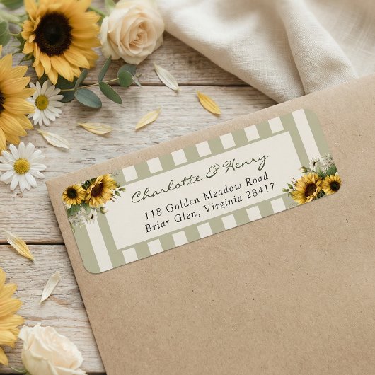 Étiquette Mariage Tournesol