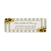 Étiquette Mariage Tournesol (Devant)