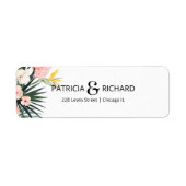 Étiquette Mariage Tropical Enregistrer La Date Adresse De Re (Devant)
