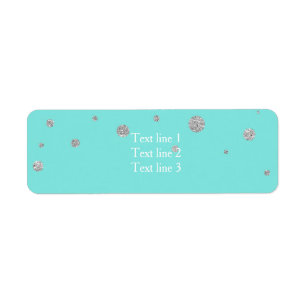 Étiquette Mariage Turquoise Bleu & Ruban