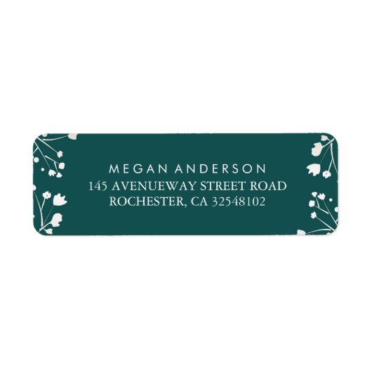 Étiquette Mariage Turquoise du souffle du bébé (Devant)