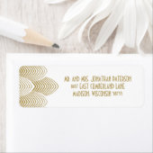 Étiquette Mariage Vintage à bascule Art déco des a (En situation)