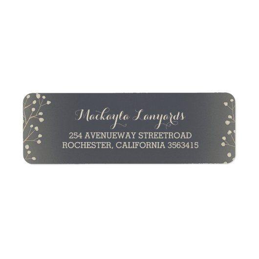 Étiquette Mariage vintage de la respiration du bébé (Devant)