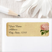 Étiquette Mariage vintage Hydrangea (En situation)