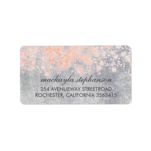 Étiquette Mariage vintage Pink Confetti (Devant)