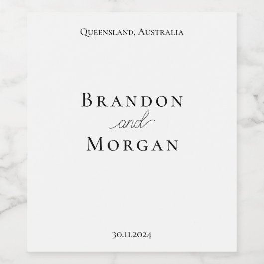 Étiquette mariage Win (Étiquettes simples)