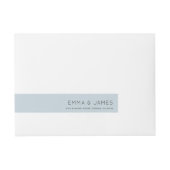 Étiquette Mariage Wraparound or bleu pâle (Devant)