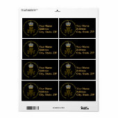 Étiquette Marie Antoinette Monogram (Feuille entière)