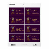 Étiquette Marie Antoinette Monogram (Feuille entière)