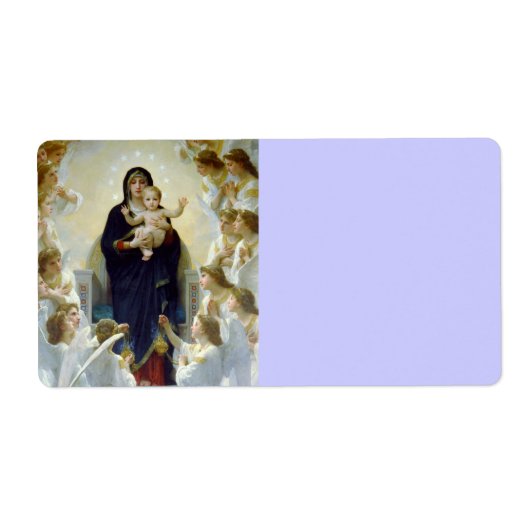 Étiquette Marie avec les anges - Regina Angelorum (Devant)