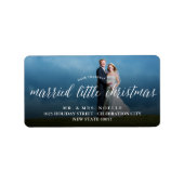 Étiquette Marié Little Christmas Holiday Adresse du Mariage (Devant)