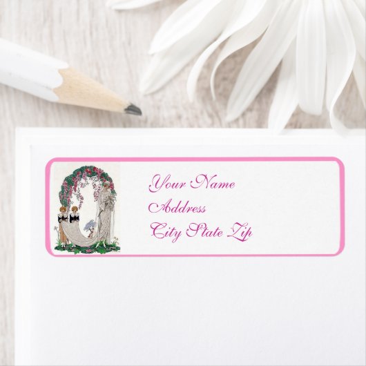 Étiquette Mariée Art déco (En situation)