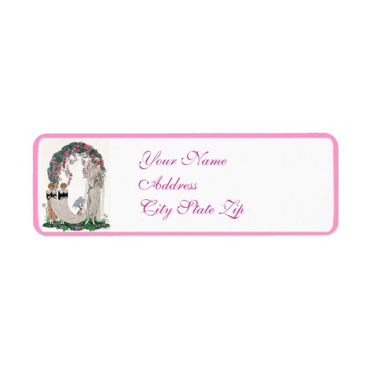 Étiquette Mariée Art déco (Devant)