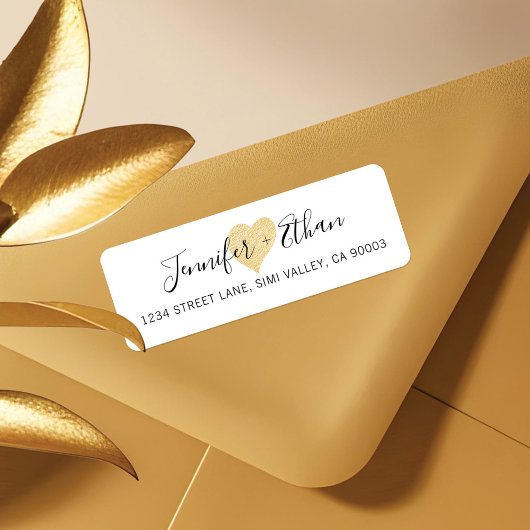 Étiquette Mariée + Mariage de chambre | Coeur d'amour or élé