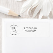 Étiquette Mariés Simple Blanc (En situation)