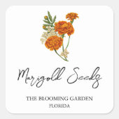 Étiquette Marigold Seeds (Devant)