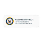 Étiquette Marine américaine | Emblème de la marine (Devant)