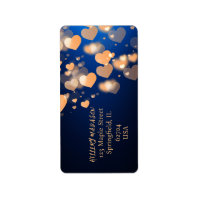 Marine Bleu tendance Beaux Coeurs Boho Moderne Chi