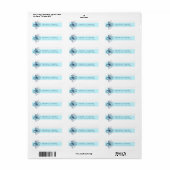 Étiquette Marine Blue Octopus conception nautique (Feuille entière)