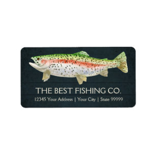 Étiquette Marine Fishing Business Charter Boat Guide Rustiqu